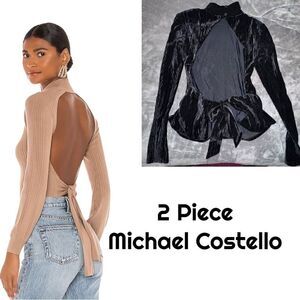 Michael Costello TWO Piece Pants Set w/ Open Back Top Size Small